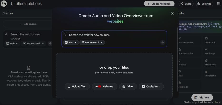 NotebookLM – Best for Organizing Research